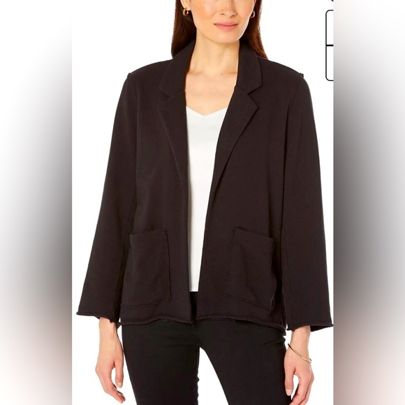 Eileen Fisher Jackets & Blazers - Eileen Fisher Organic Cotton Stretch Blend Relaxed Knit Pockets Jacket Blazer